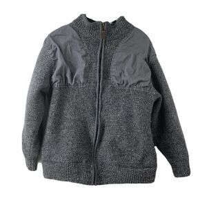 Orvis 100% Wool Bomber Jacket Gray Womens Size XL